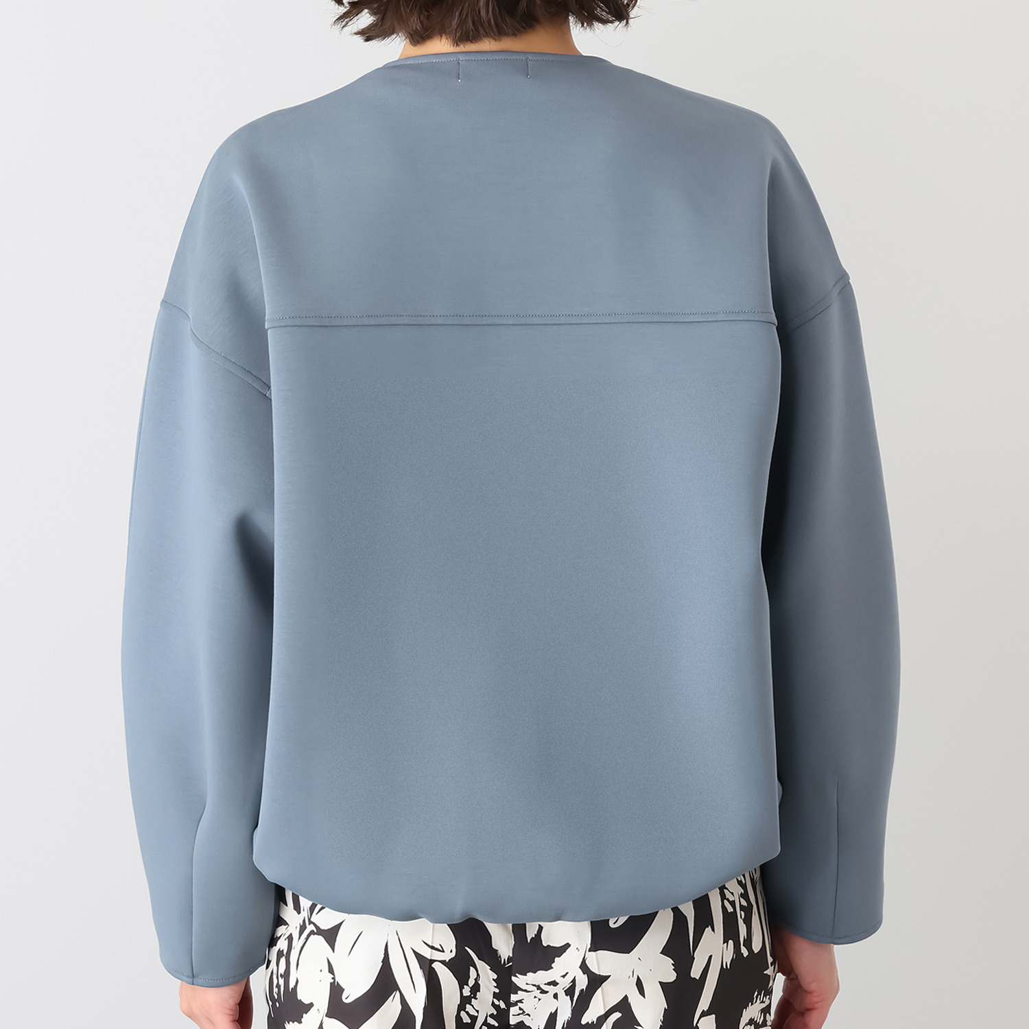 チーロ ダンボールニット ノーカラーブルゾン