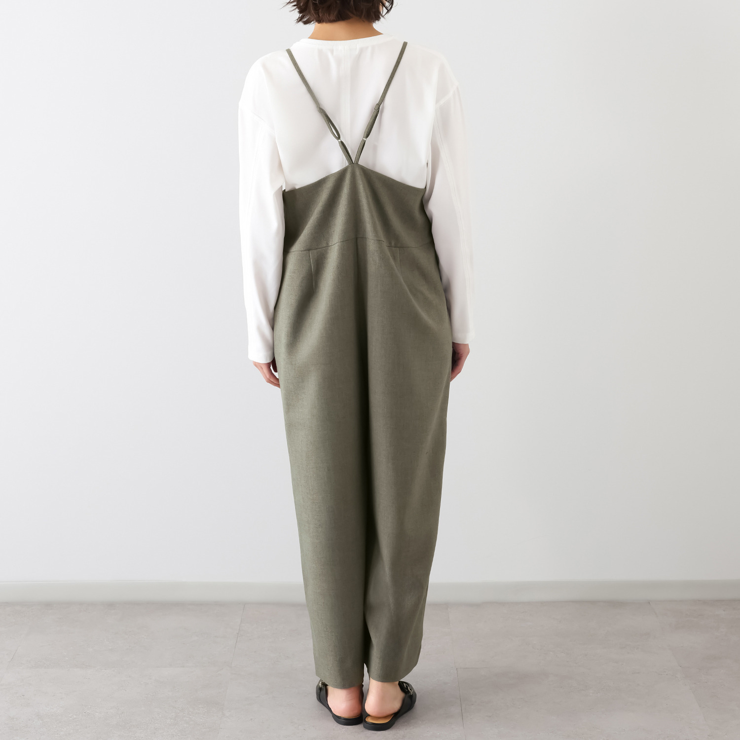 チーロ リネンライク イージーサロペット