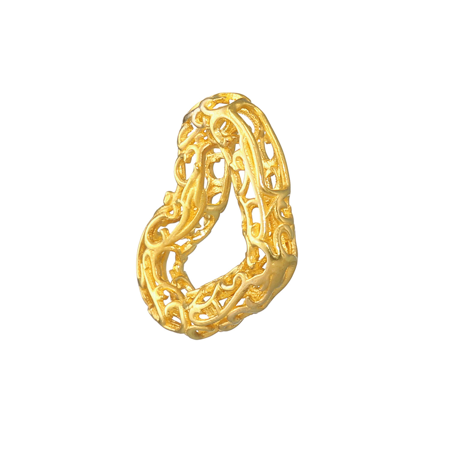 ピュアイズム 純金 オープンハートデザイン ペンダントトップ