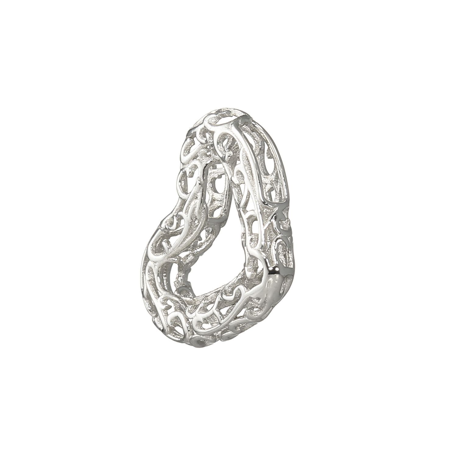 ピュアイズム 純プラチナ オープンハートデザイン ペンダントトップ