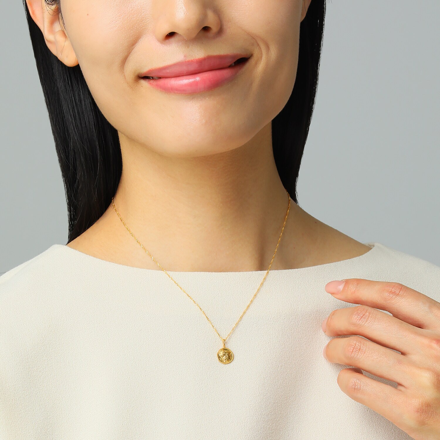 ピュアイズム 純金 アンティーク調 コインモティーフ リバーシブル ペンダントトップ