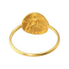 ピュアイズム 純金 アンティーク調 コインモティーフ リング