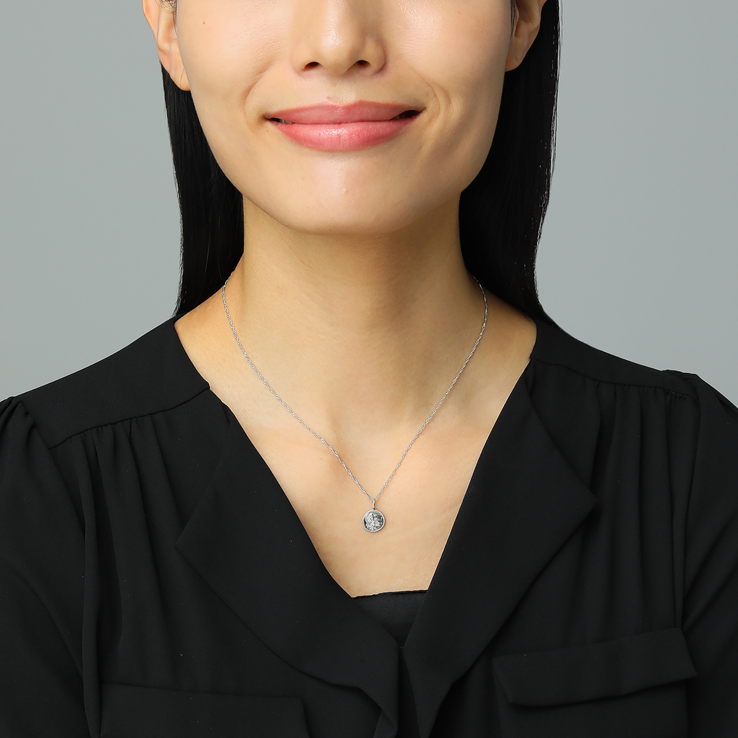 ピュアイズム 純プラチナ アンティーク調 コインモティーフ リバーシブル ペンダントトップ