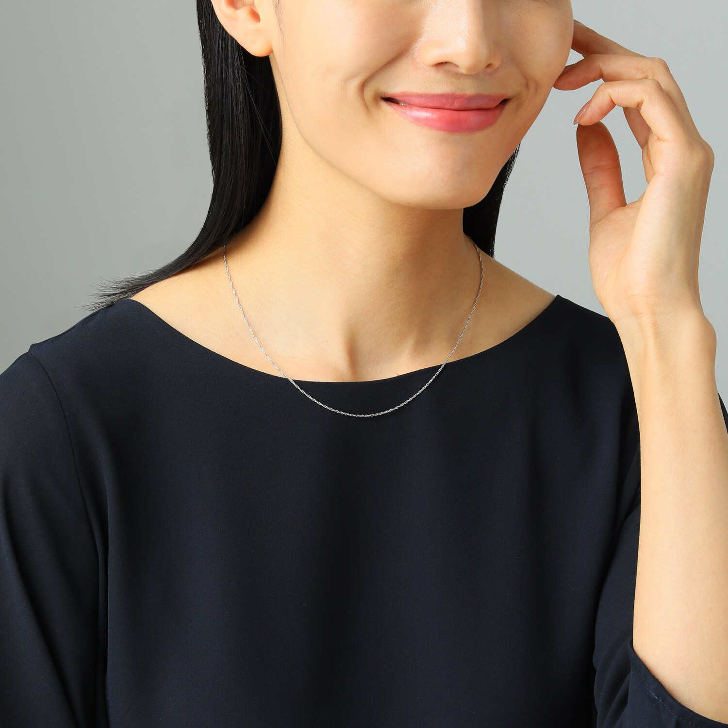 ピュアイズム 純プラチナ スクリューチェーン ネックレス