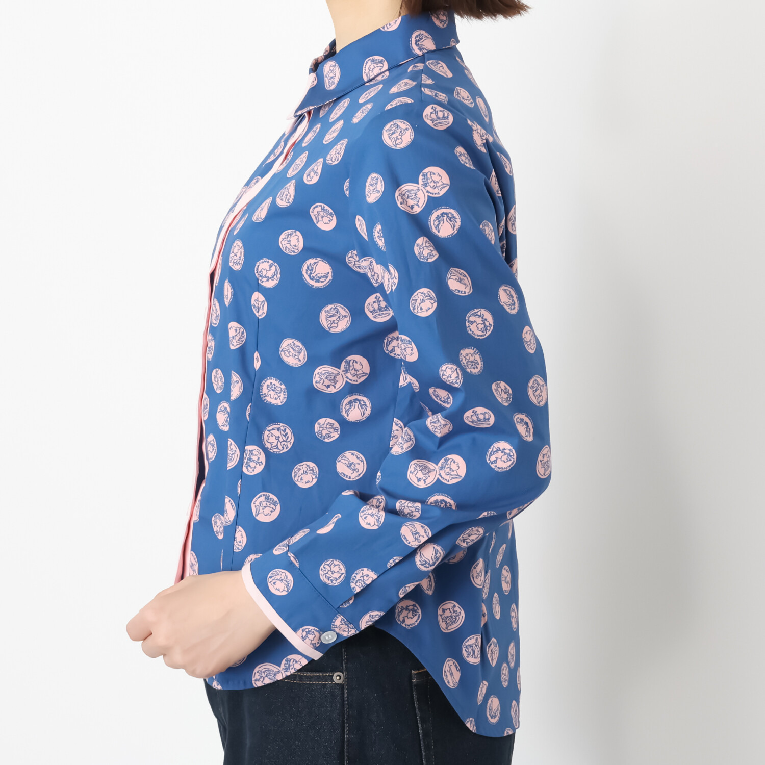 エムジェイアール　バイ マチコ　ジント　ロンドン 配色アクセントシャツ