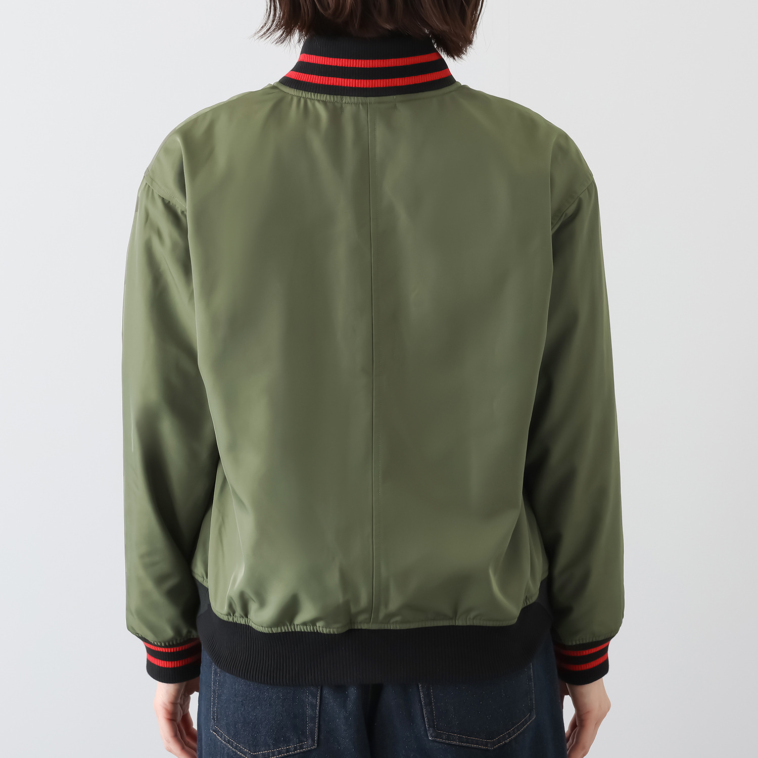 エムジェイアール　バイ マチコ　ジント　ロンドン 配色ラインアクセント ブルゾン