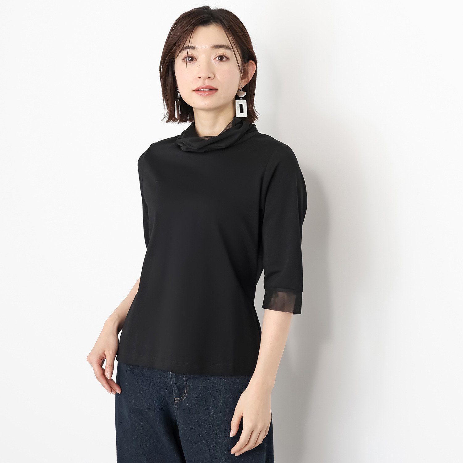 エムジェイアール　バイ マチコ　ジント　ロンドン チュール切替 ハイネックプルオーバー