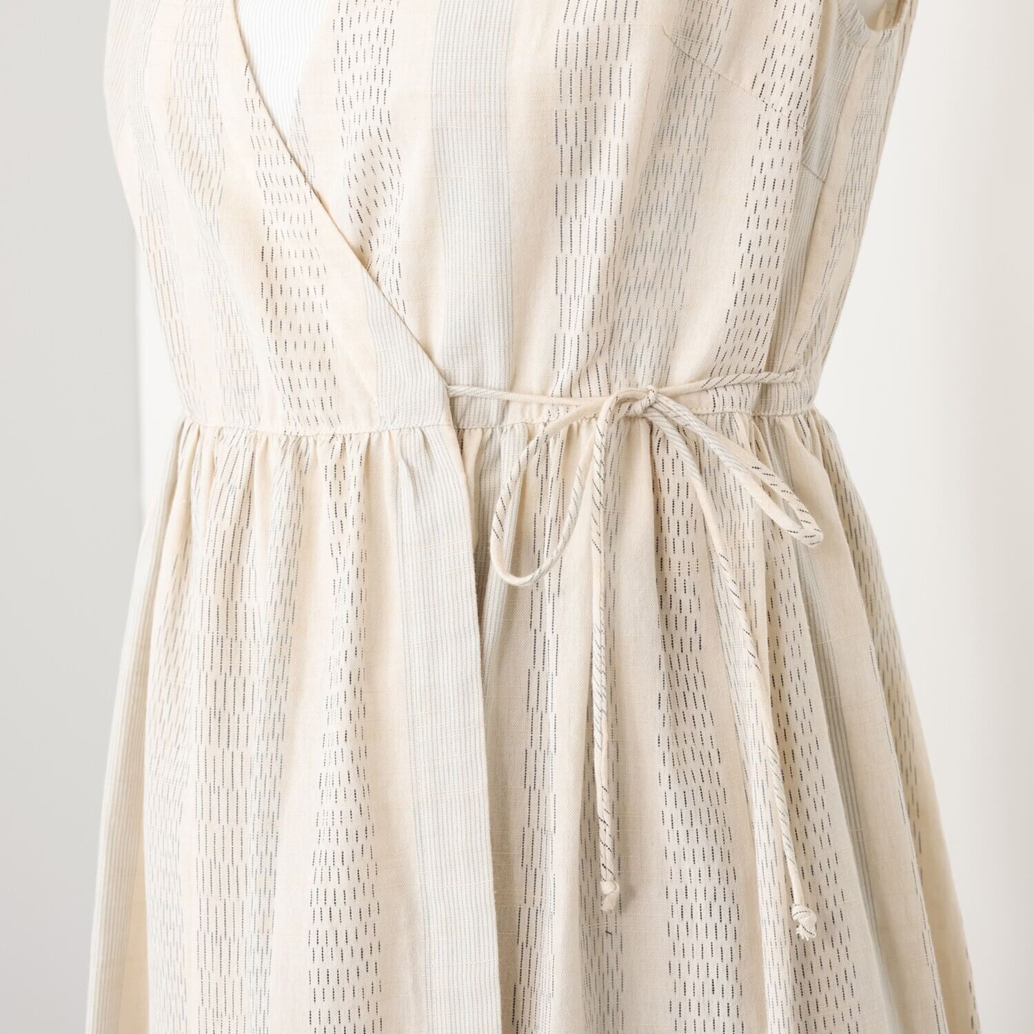 オカモト商店 儀右ヱ門 久留米かすり ロングジレ