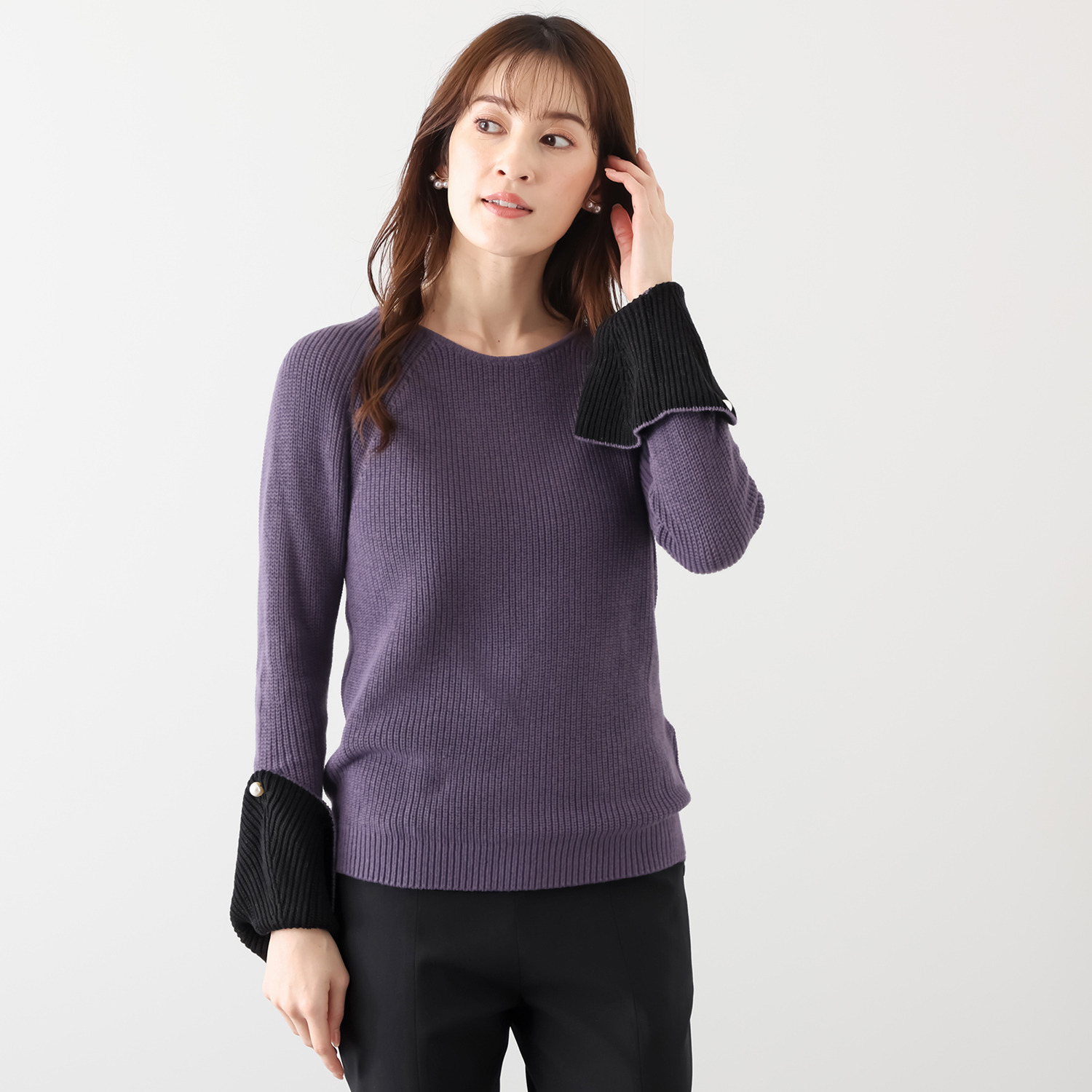 マダムヒロコ カフアレンジ ベルスリーブ プルオーバー