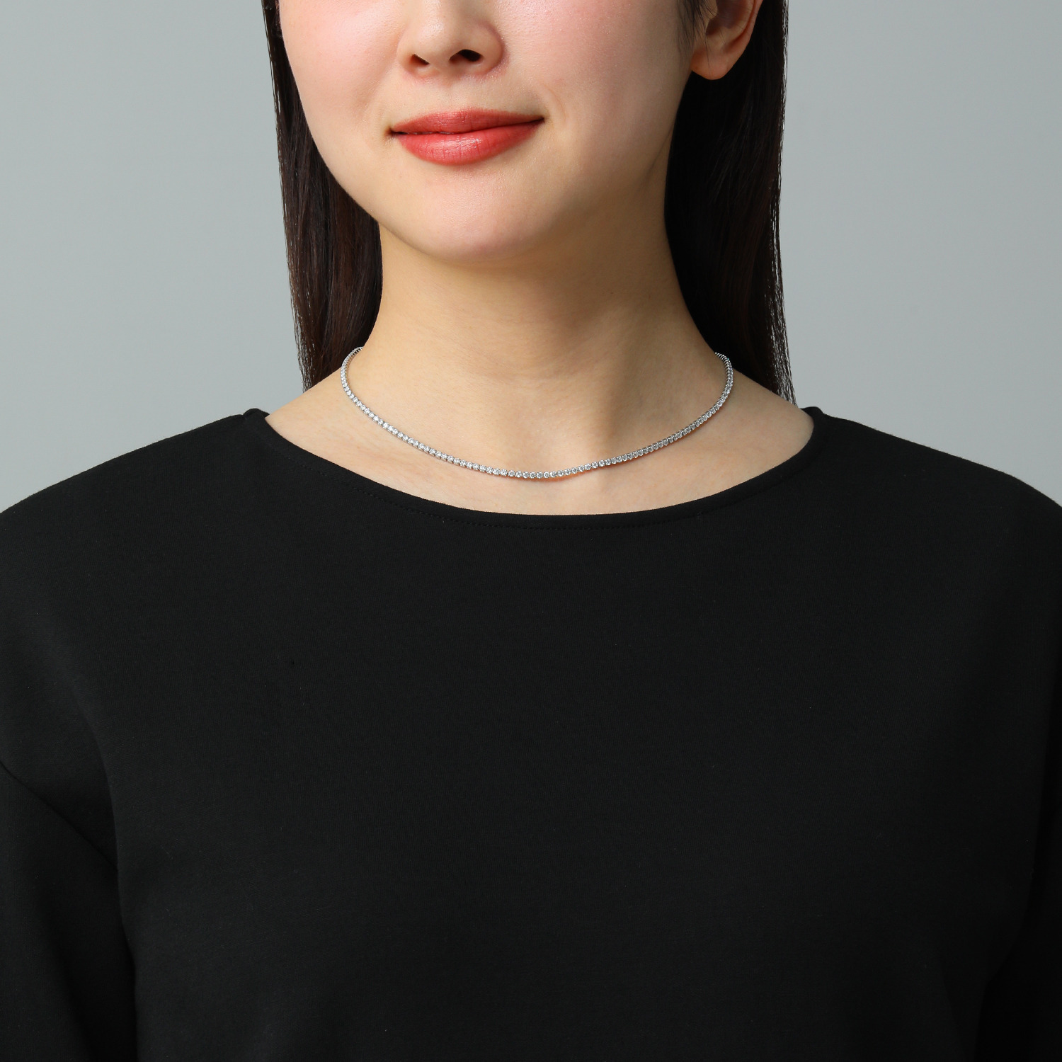 デルークス ステンレス ＣＺネックレス＆ ペーパークリップチェーン ネックレス ２本セット