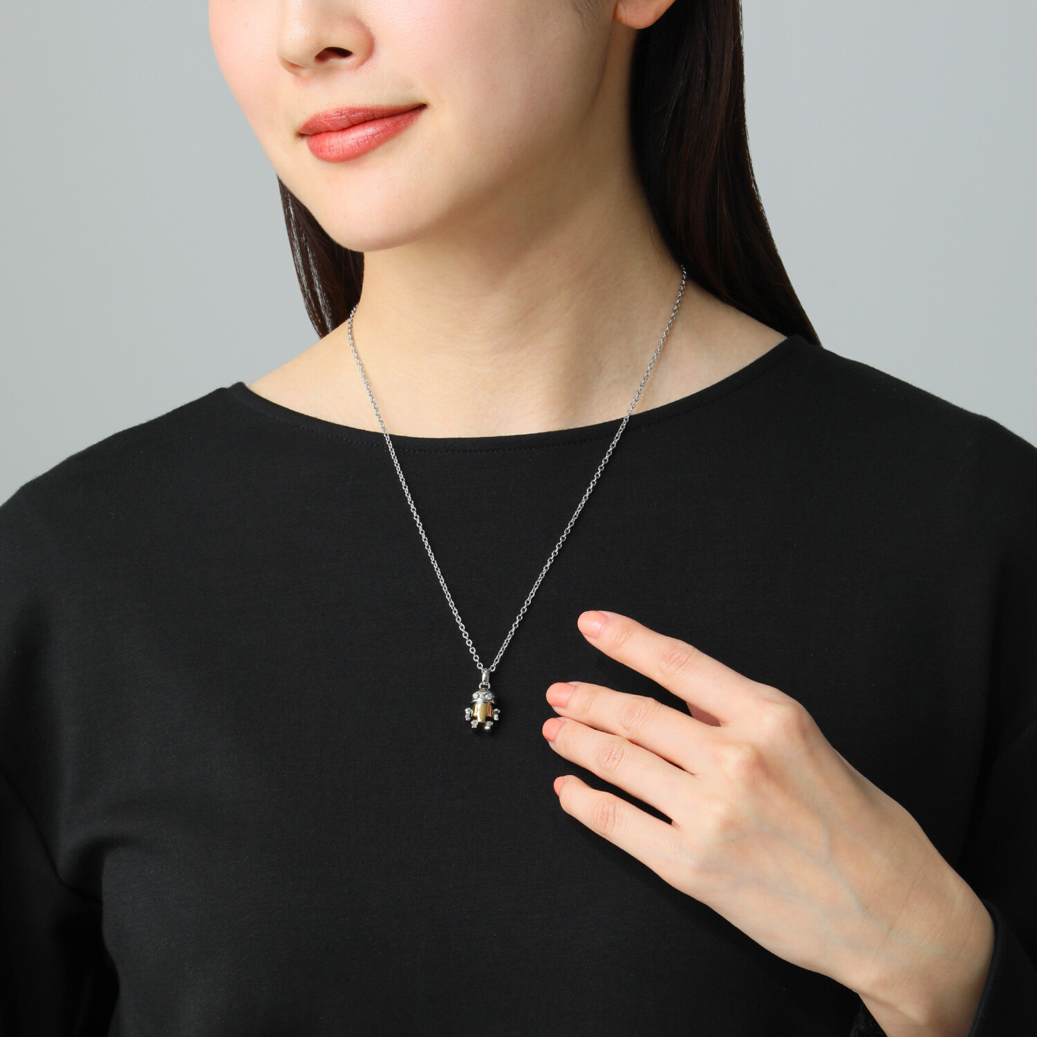 デルークス サージカルステンレス ＣＺ ロボットペンダント ＜コンビカラー＞