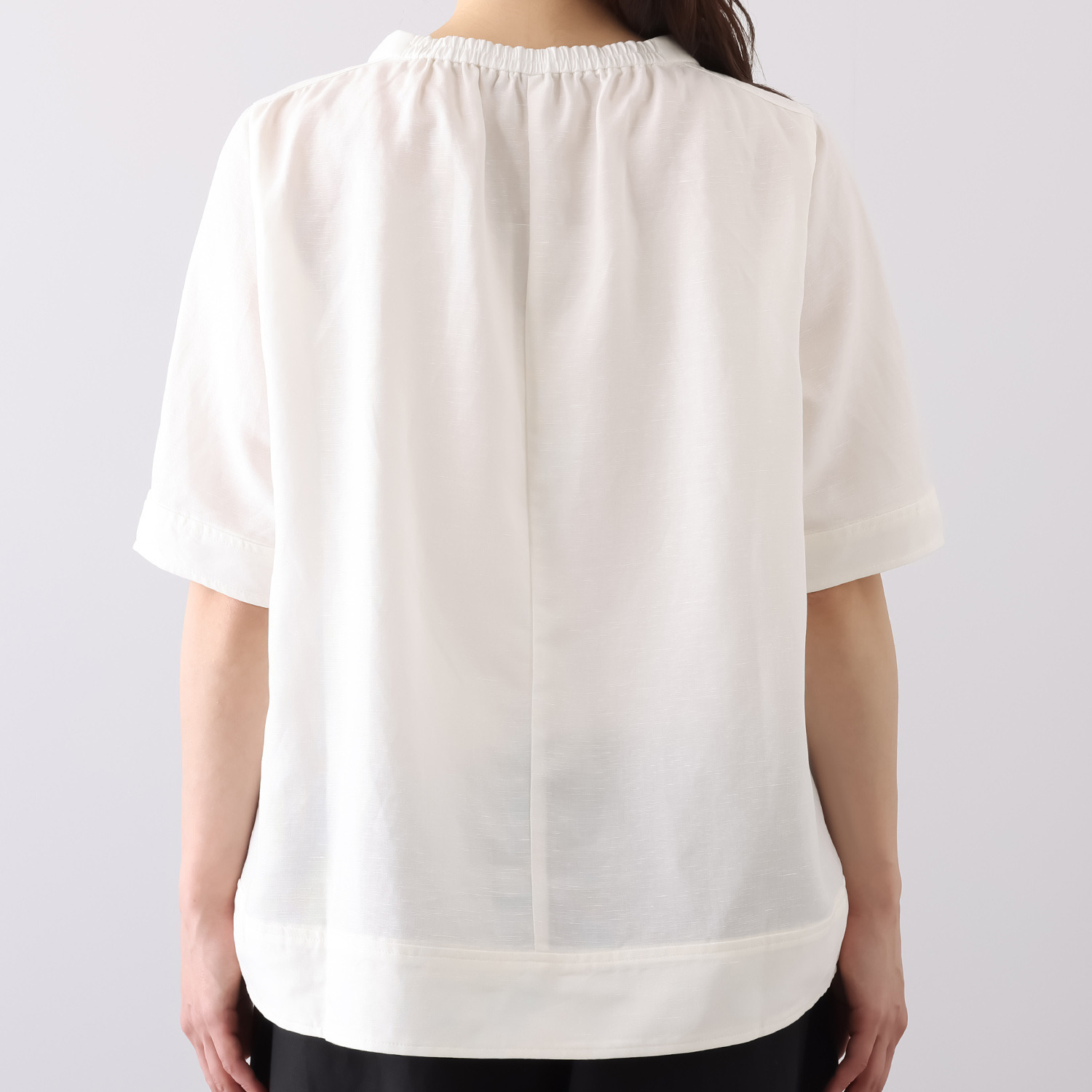 オルテンジア Ｔシャツ感覚で着るだけ！ カジュアルを上質に導く 大人の洗練ブラウス