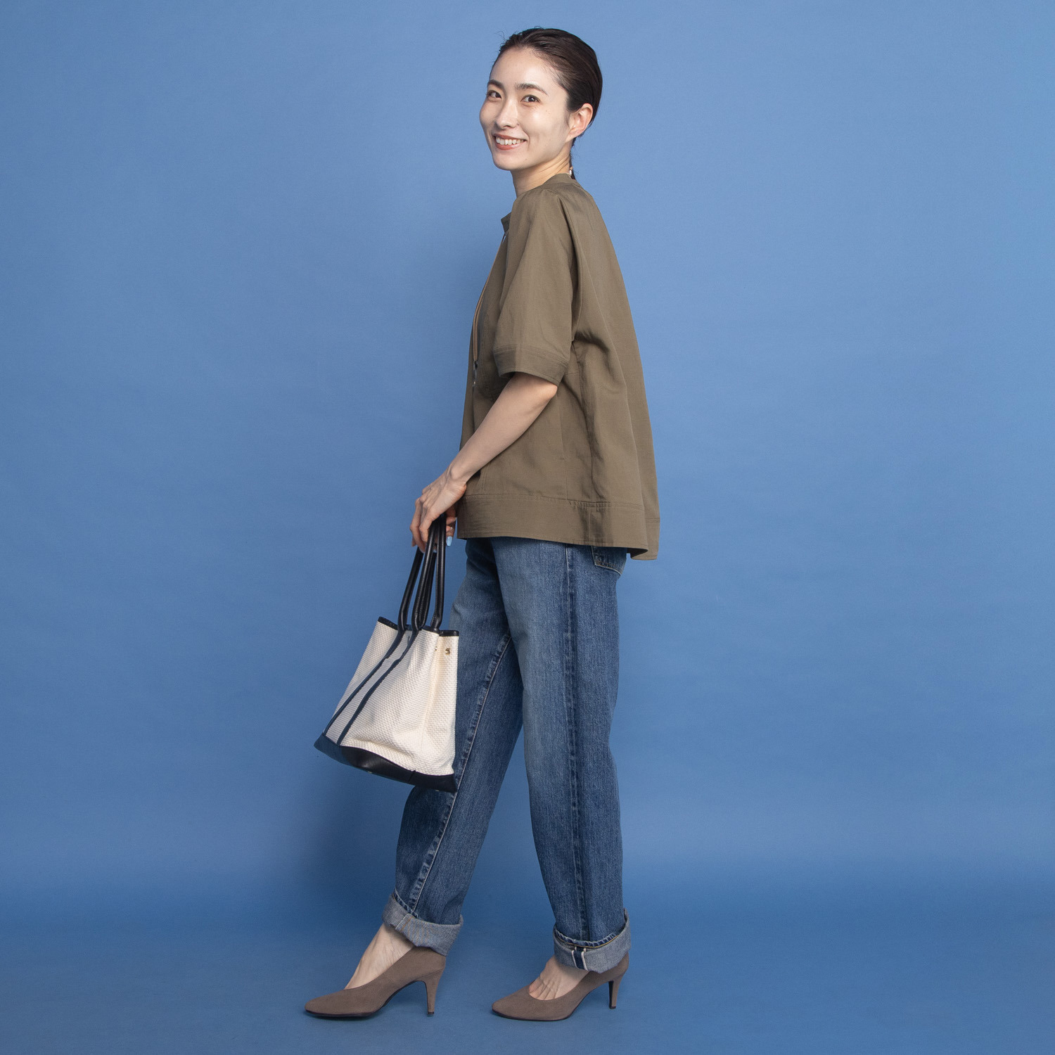 オルテンジア Ｔシャツ感覚で着るだけ！ カジュアルを上質に導く 大人の洗練ブラウス