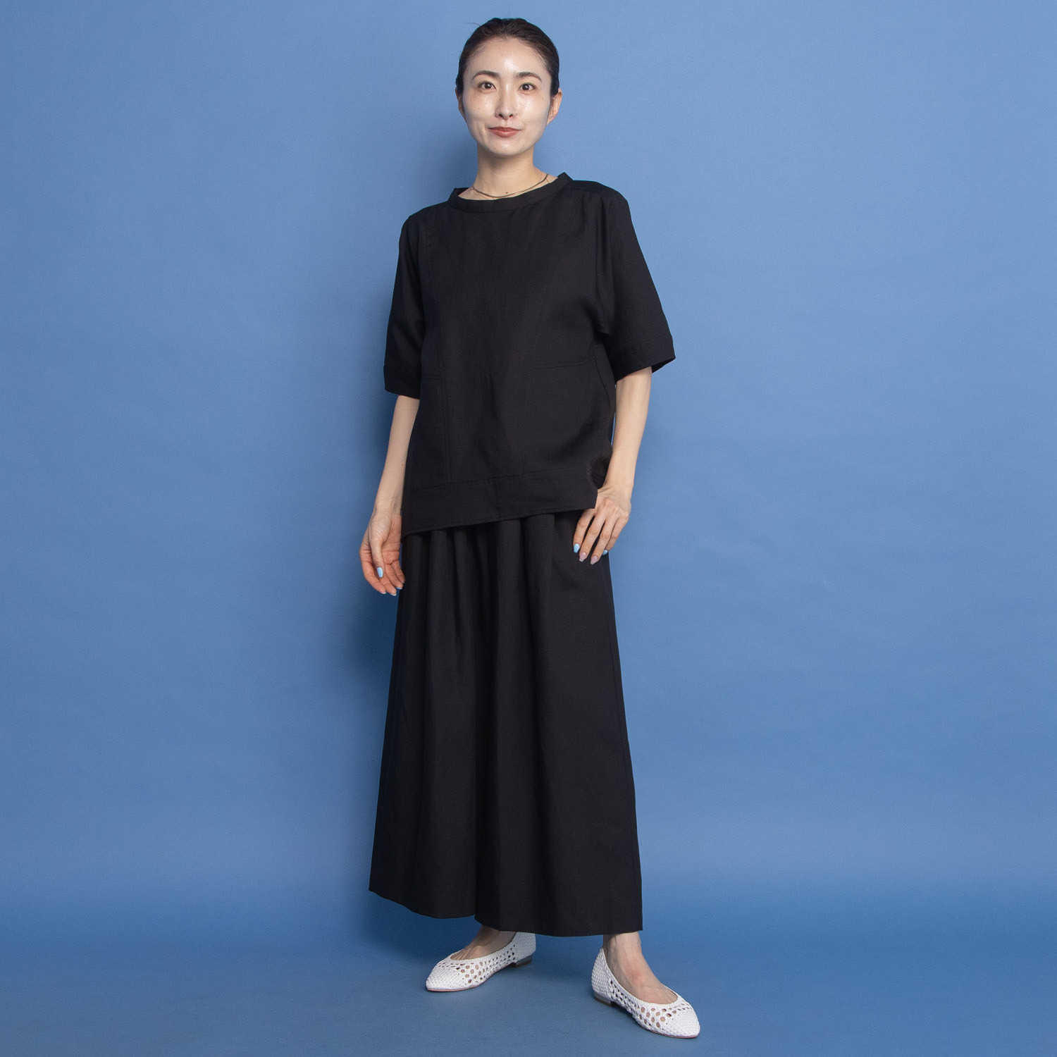 オルテンジア Ｔシャツ感覚で着るだけ！ カジュアルを上質に導く 大人の洗練ブラウス