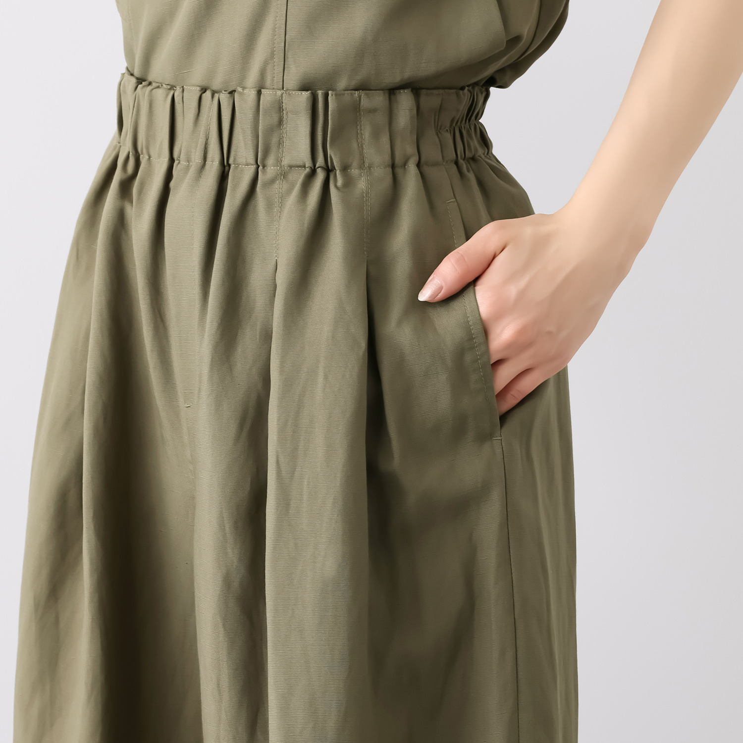 オルテンジア 上質リラックススタイル デザインワイドパンツ