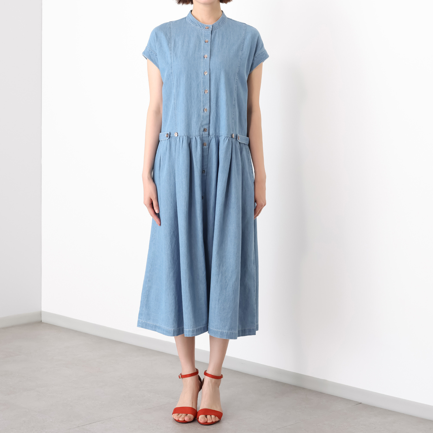 オルテンジア ゆったり美しく 日常もお出かけも映える デニムロングワンピース