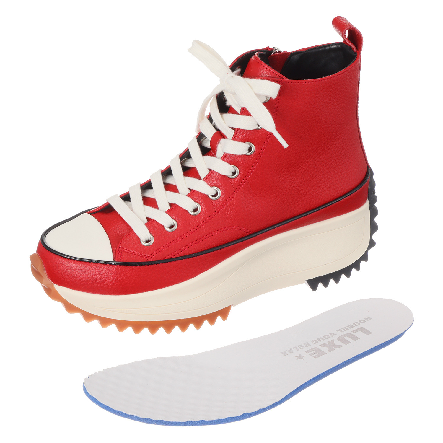 ヌーベルヴォーグ リュクスライン ブランド１５周年企画 牛革厚底スニーカー