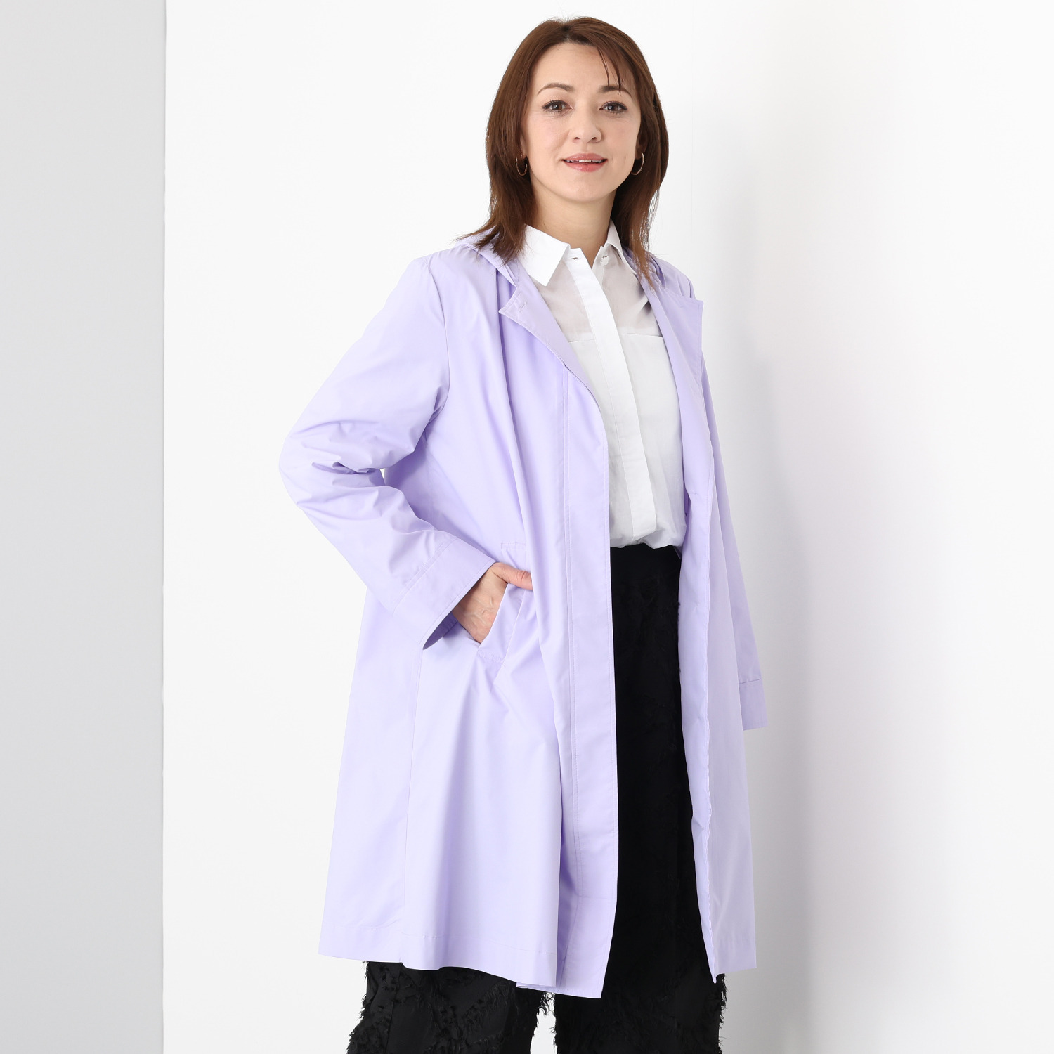 ヴィオラウィル はっ水 軽くて美しいＡライン 旅行やタウンにも便利な スプリングコート