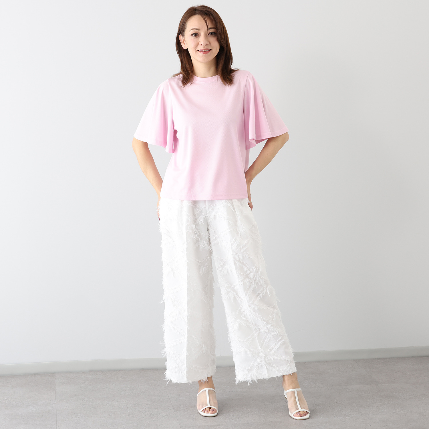 ヴィオラウィル すぐ乾く機能素材 スポーツエレガント フレアースリーブ サマになるＴシャツ