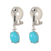 ドラマチック・ターコイズ シルバー アリゾナ産ターコイズ＆ ＣＺ ピアス／イヤリング