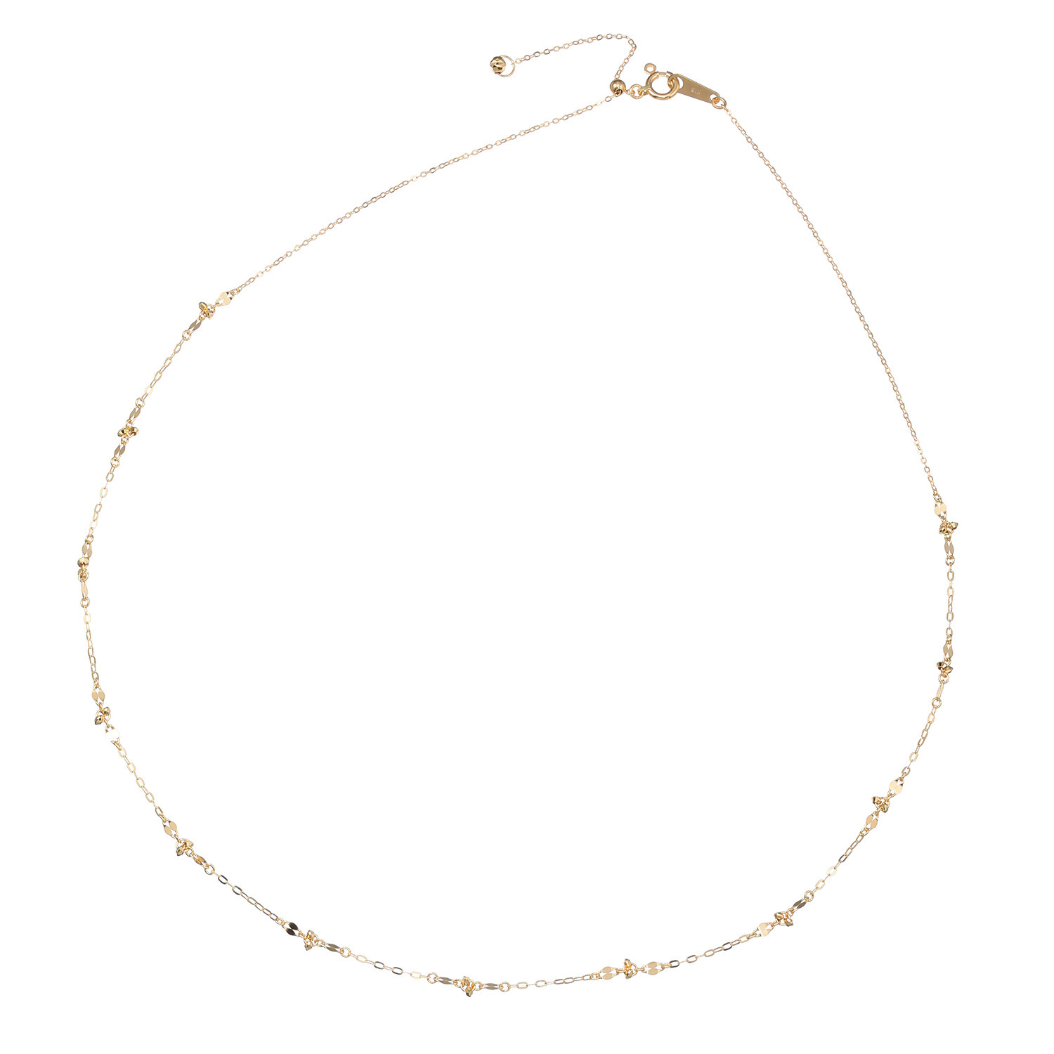 チェーンクリエイト １８Ｋ ステーションデザイン ネックレス