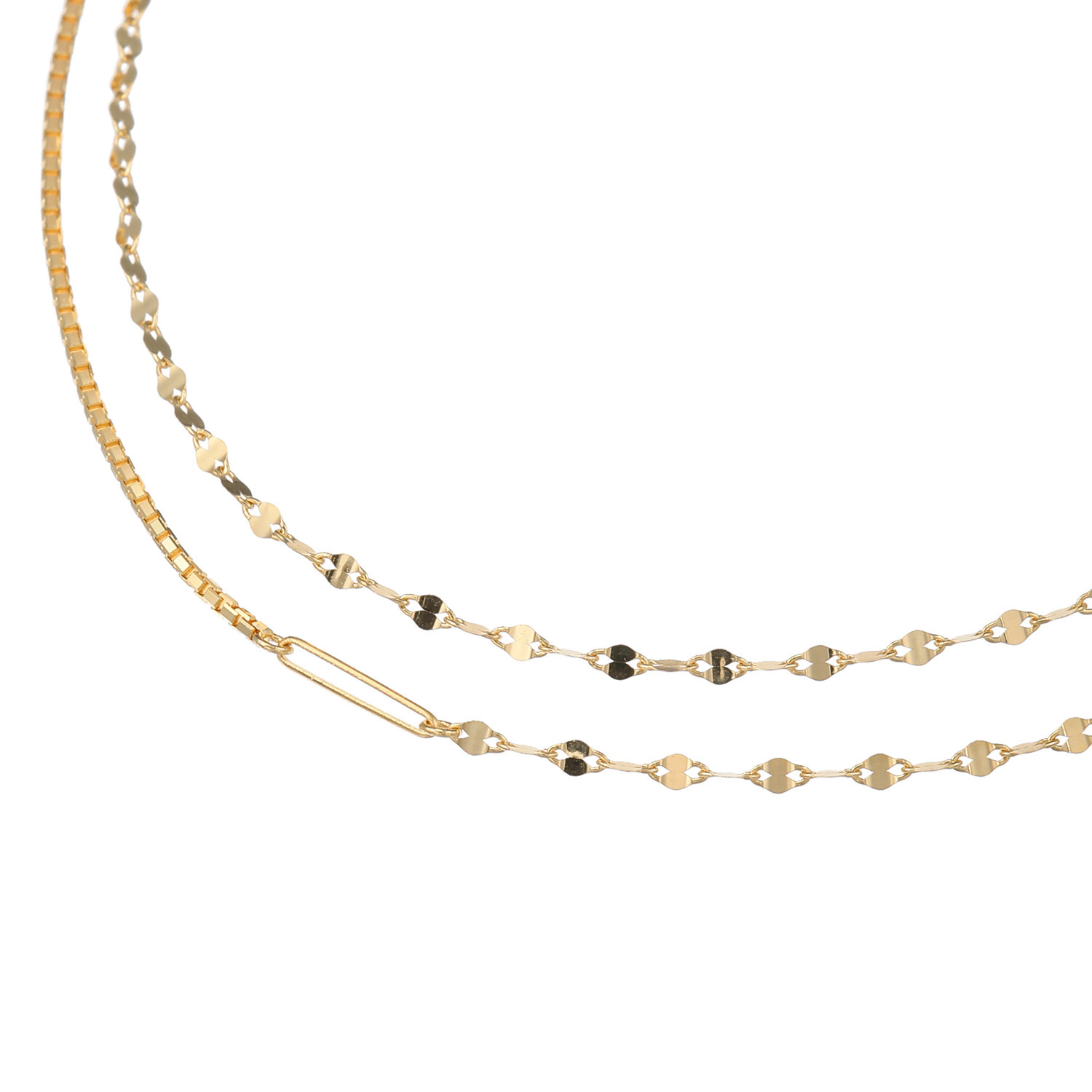 チェーンクリエイト １８Ｋ ２連デザイン ブレスレット