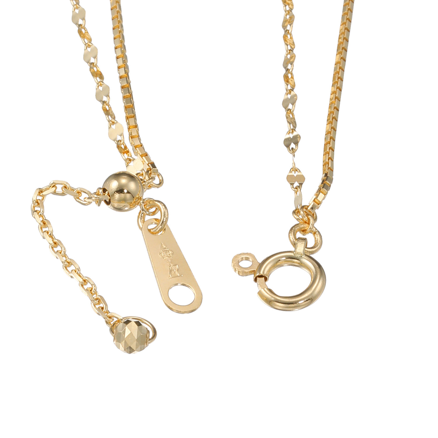 チェーンクリエイト １８Ｋ ２連デザイン ブレスレット