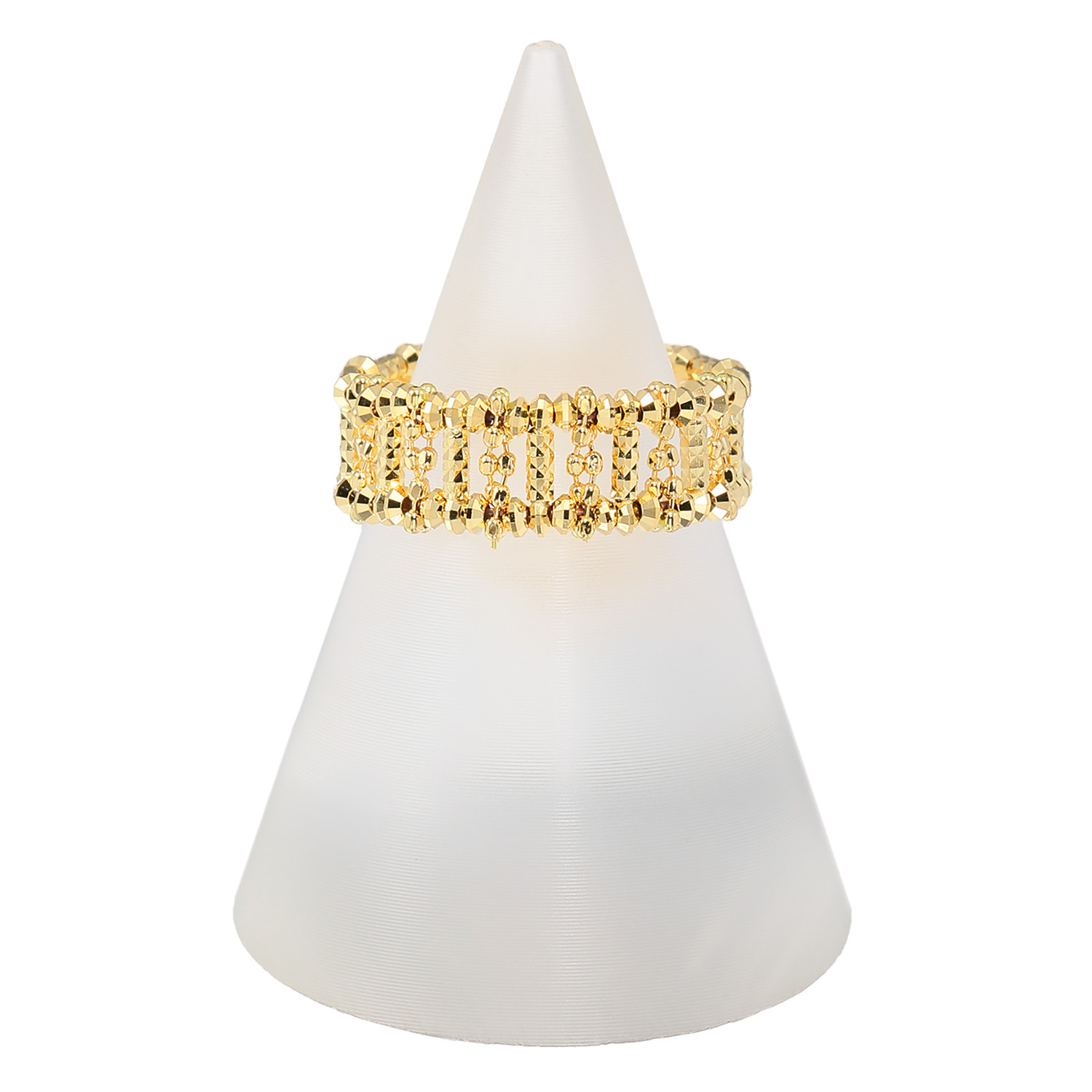 チェーンクリエイト １８Ｋ ダイヤモンドカットパーツ チェーン付 フレキシブルリング