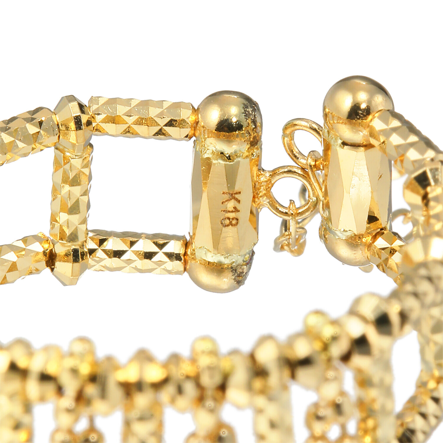 チェーンクリエイト １８Ｋ ダイヤモンドカットパーツ チェーン付 フレキシブルリング