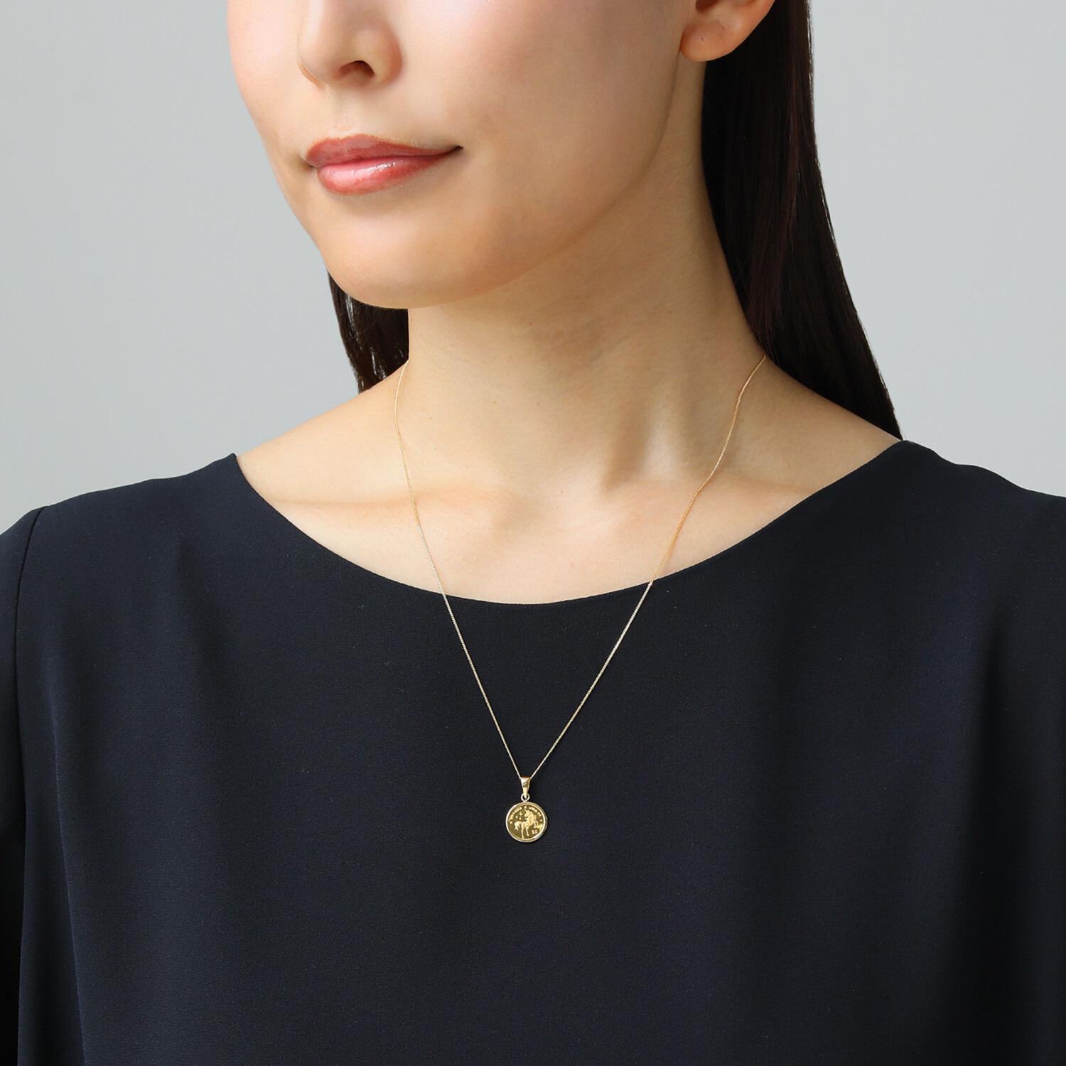 祈平 ロイヤルミント製造 １／３０オンス 純金ユニコーンコイン ペンダントトップ