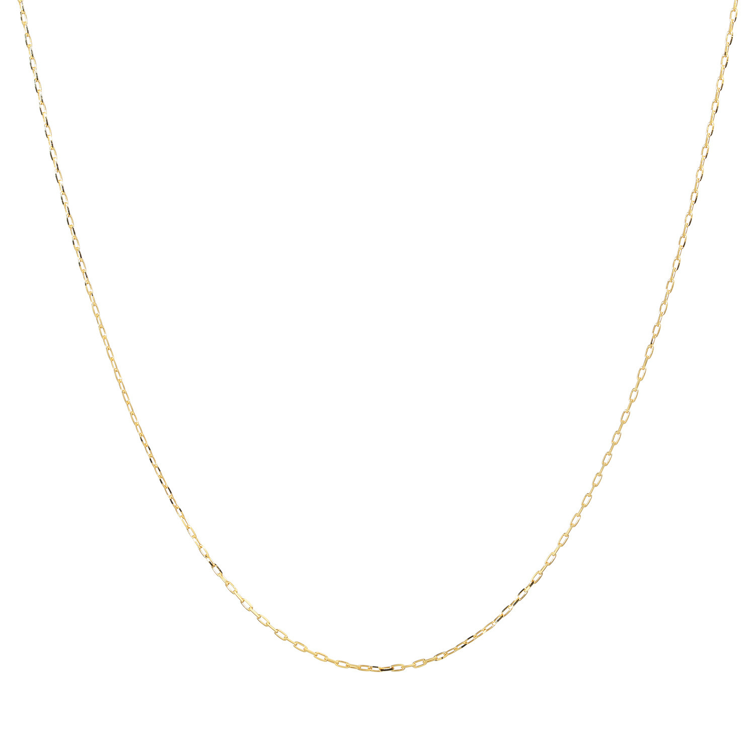 香瑚 １８Ｋ シャイニーカット ケーブルチェーン ネックレス