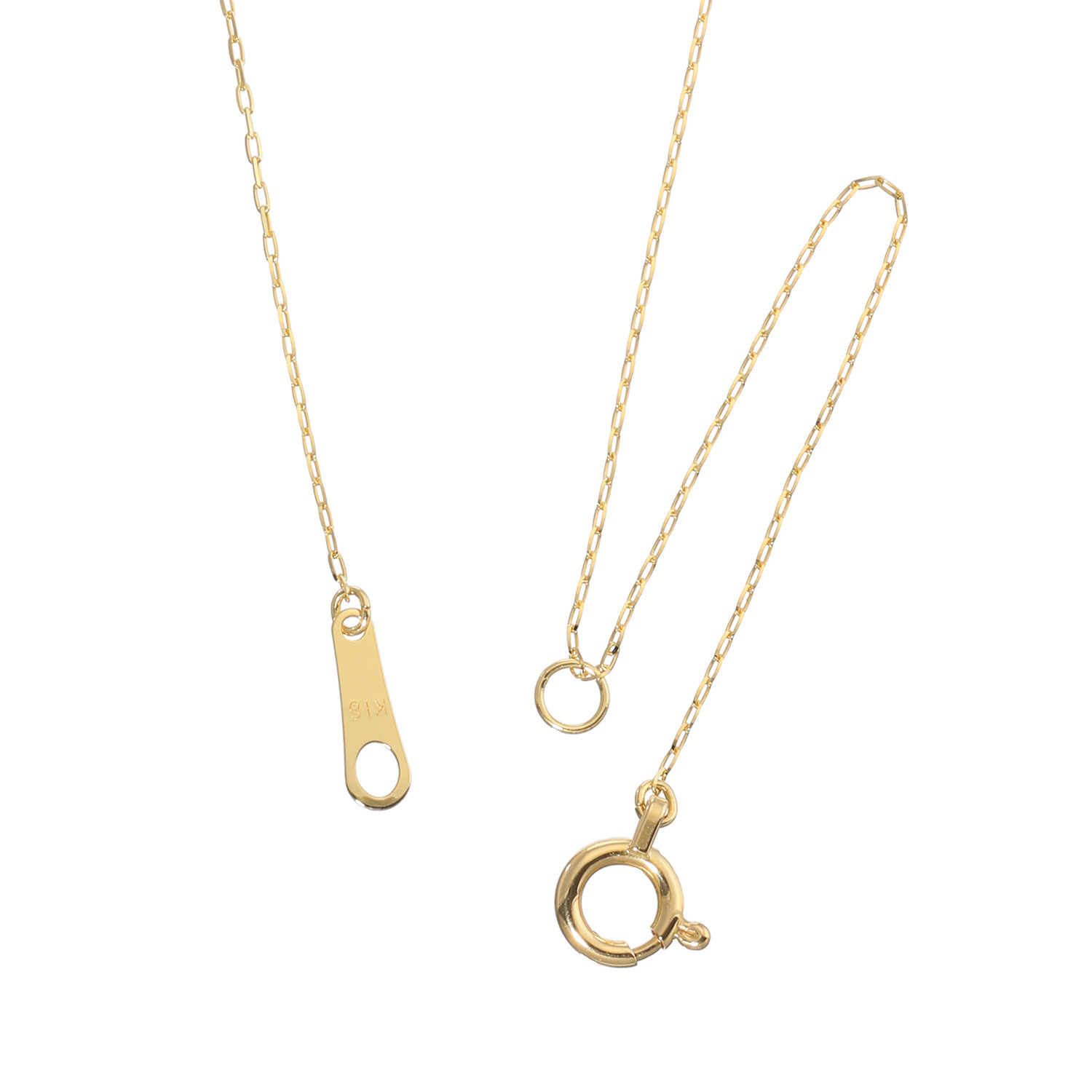 香瑚 １８Ｋ シャイニーカット ケーブルチェーン ネックレス