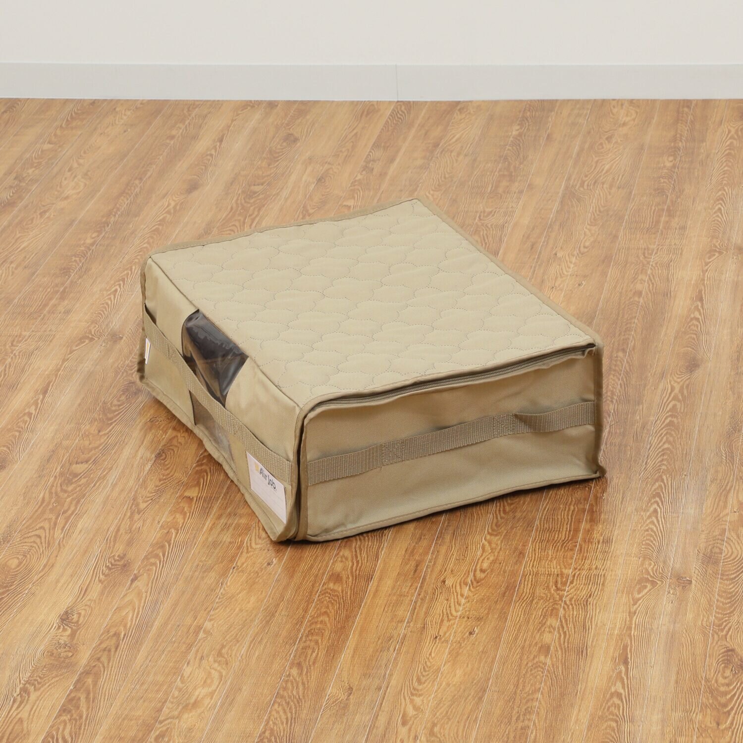 備長炭エアジョブ 大切な衣類などを つぶしすぎずに収納！ 軽圧縮収納ケース 同色２枚組 ＜小＞