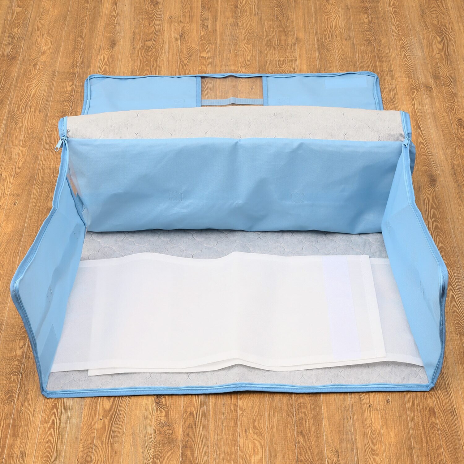 備長炭エアジョブ 大切な衣類などを つぶしすぎずに収納！ 軽圧縮収納ケース 同色２枚組 ＜深型＞