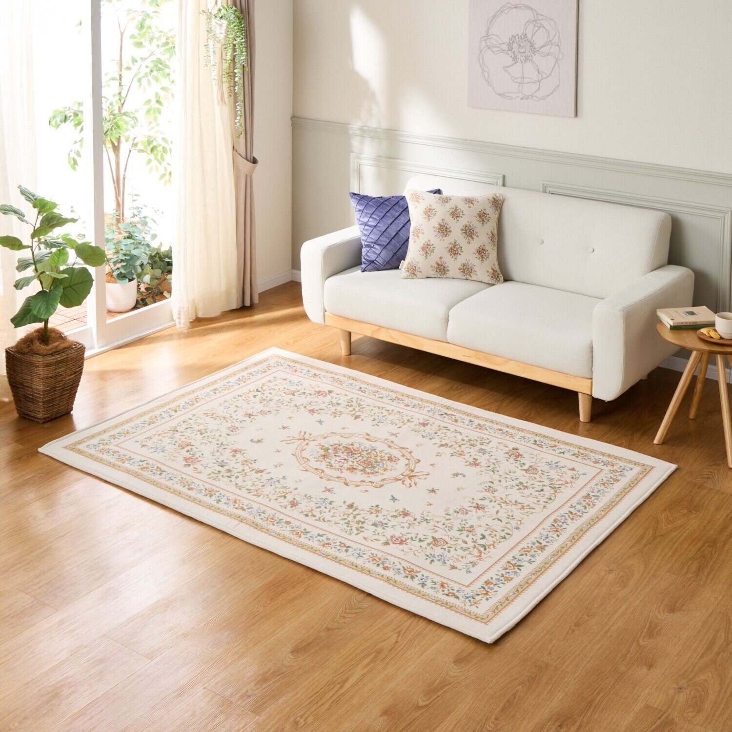 メゾン　ド　ノア はっ水・防ダニ 三層構造 シェニールゴブラン織 カーペット ＜１３０×１９０ｃｍ＞