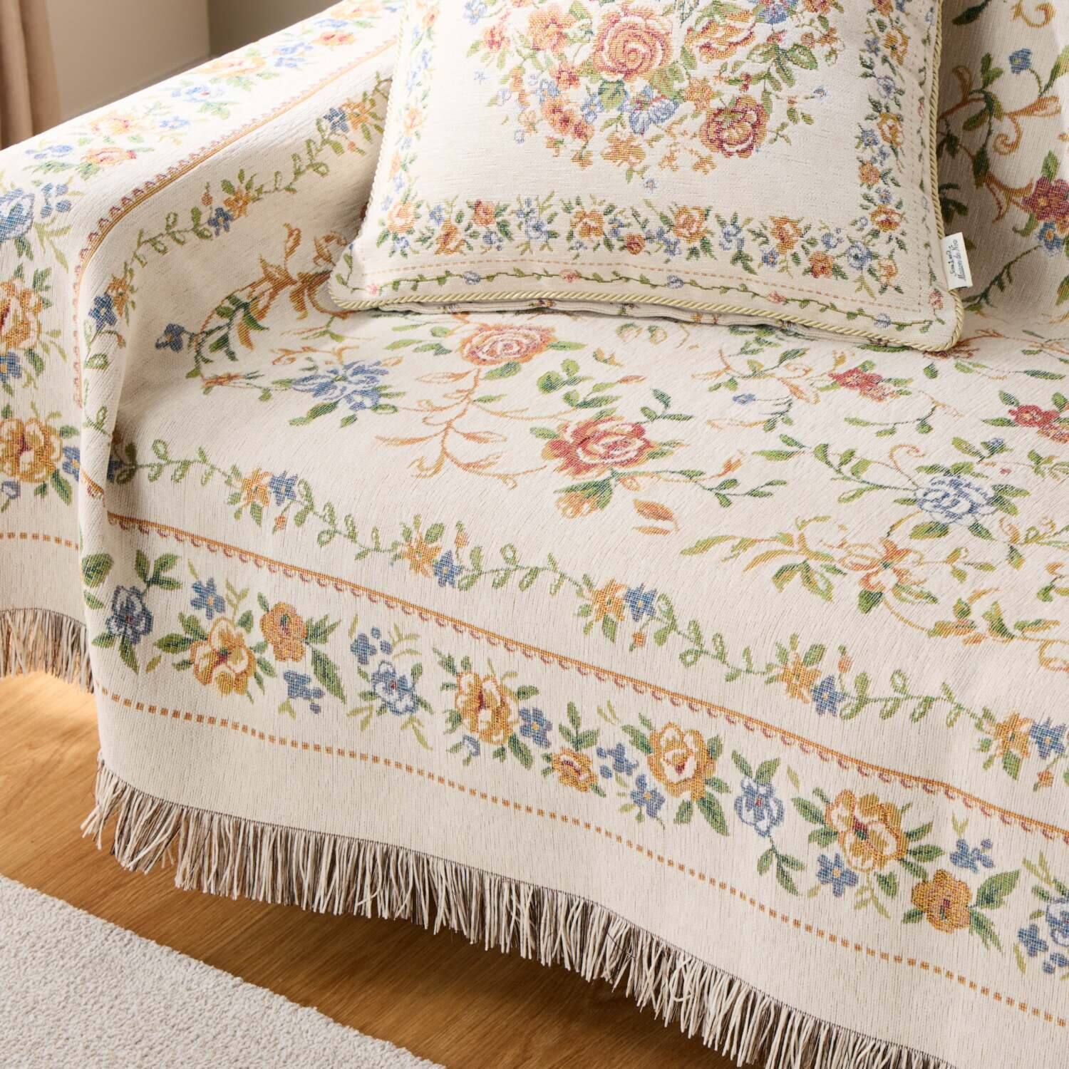 メゾン　ド　ノア はっ水 シェニールゴブラン織 マルチカバー ＜１９０×１９０ｃｍ＞