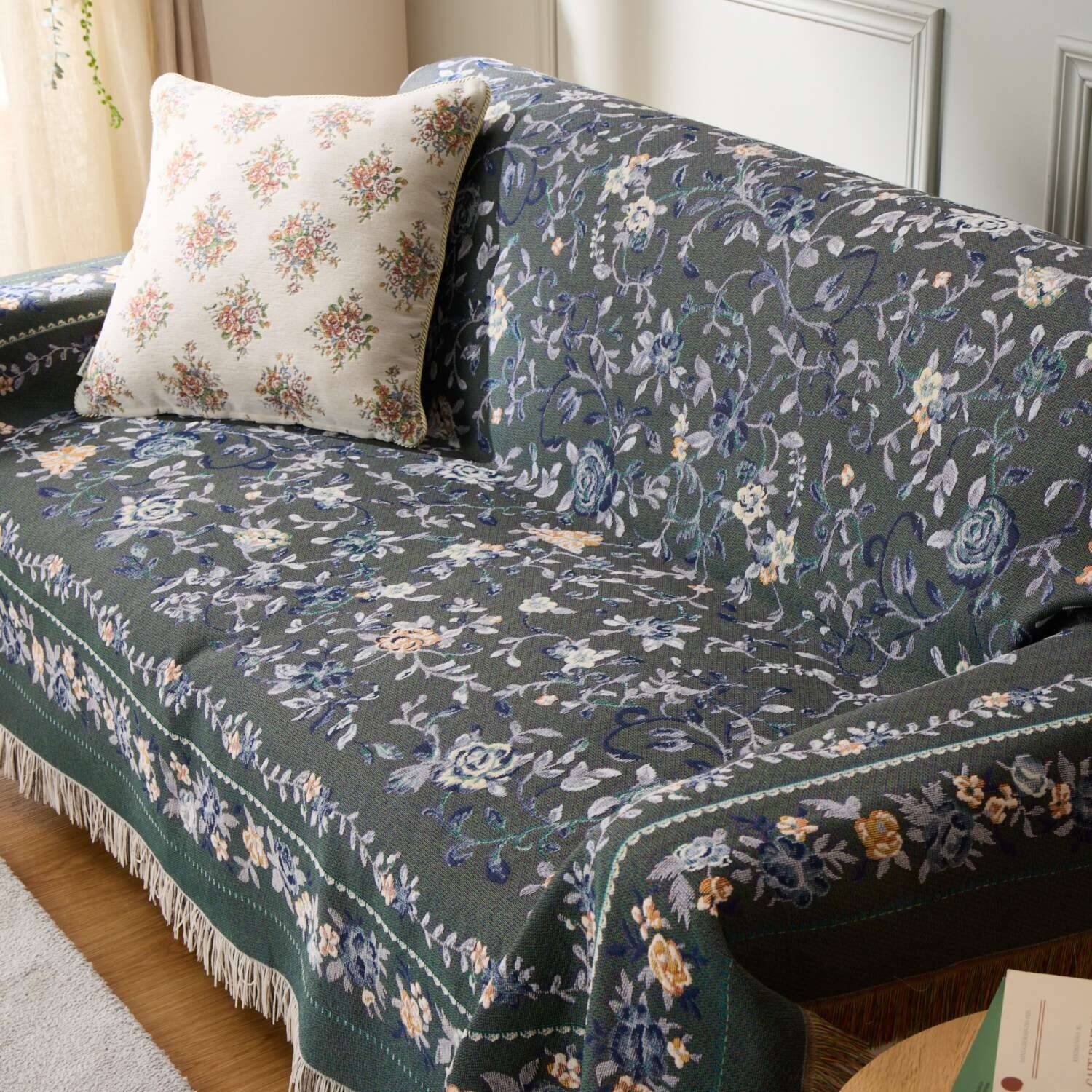 メゾン　ド　ノア はっ水 シェニールゴブラン織 マルチカバー ＜１９０×１９０ｃｍ＞