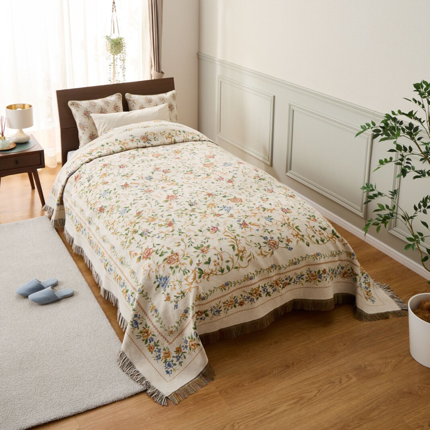 メゾン　ド　ノア はっ水 シェニールゴブラン織 マルチカバー ＜１９０×２４０ｃｍ＞