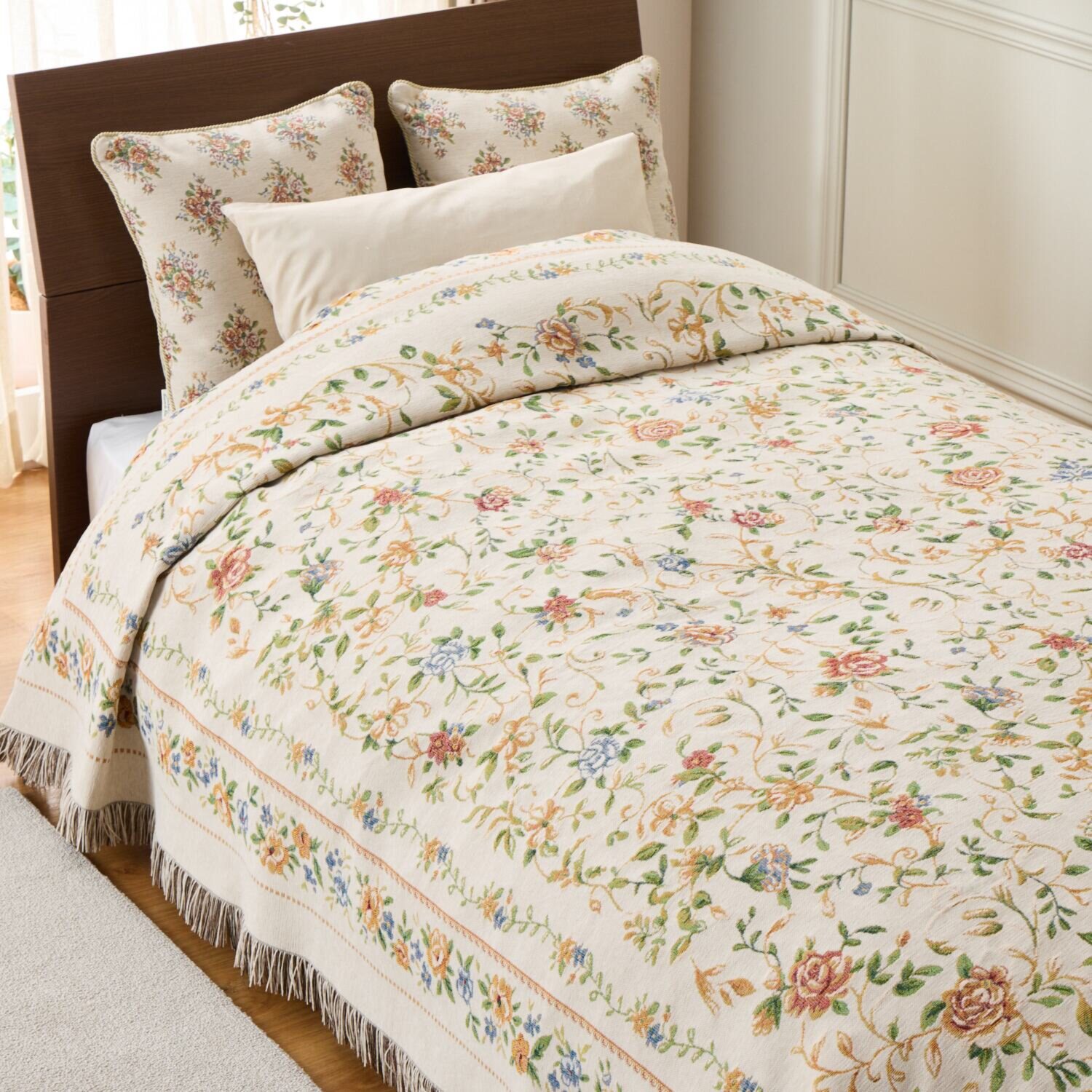 メゾン　ド　ノア はっ水 シェニールゴブラン織 マルチカバー ＜１９０×２４０ｃｍ＞