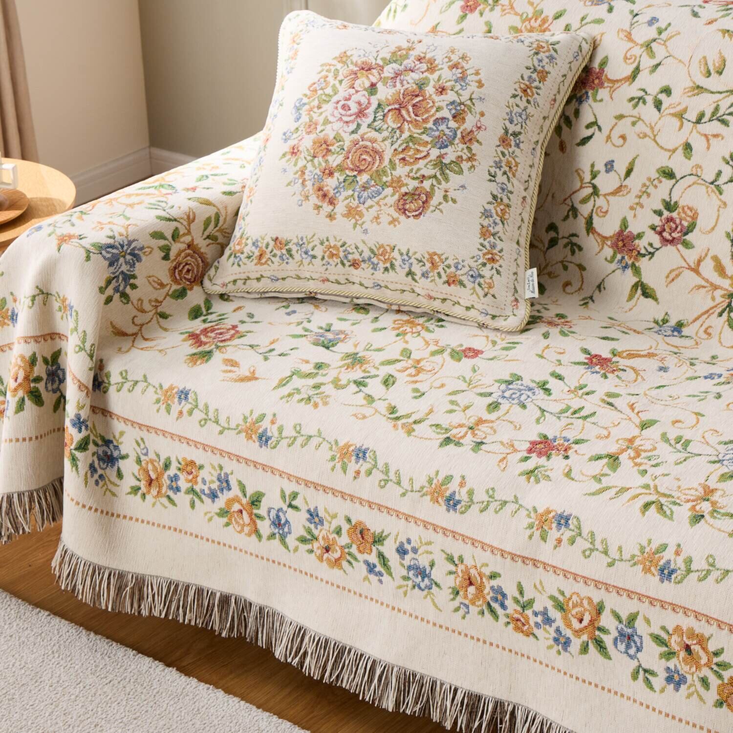 メゾン　ド　ノア はっ水 シェニールゴブラン織 マルチカバー ＜１９０×２４０ｃｍ＞