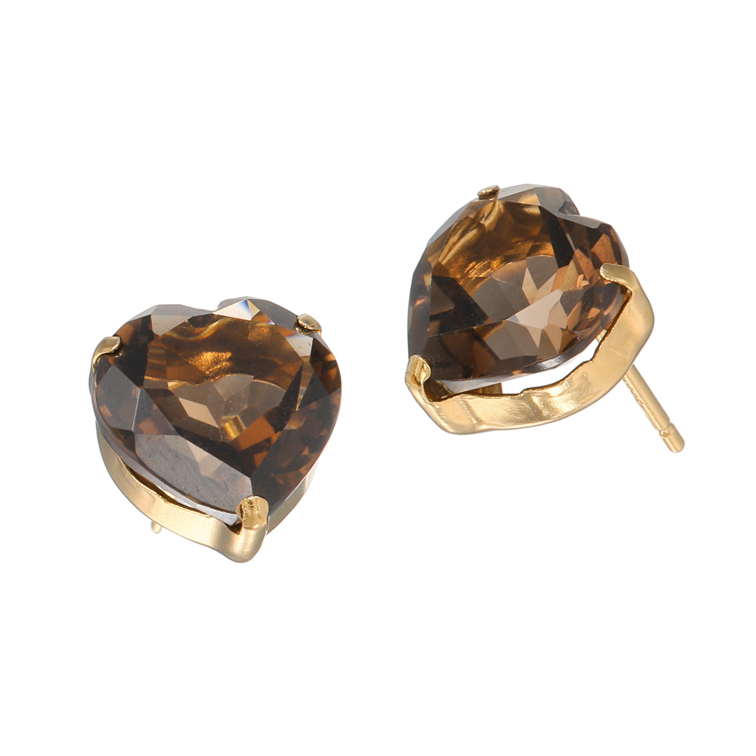 ブレーズ シルバー ジェムストーン ハートシェイプ ピアス