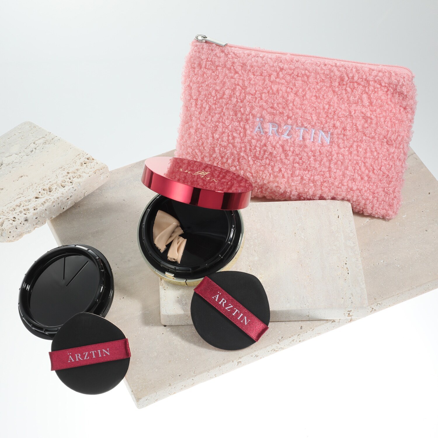 エルツティン 韓国大手美容サロン発 新感覚！削って使う ツヤ感ファンデーション シルクグラインダー ファンデーション ２個分特別セット