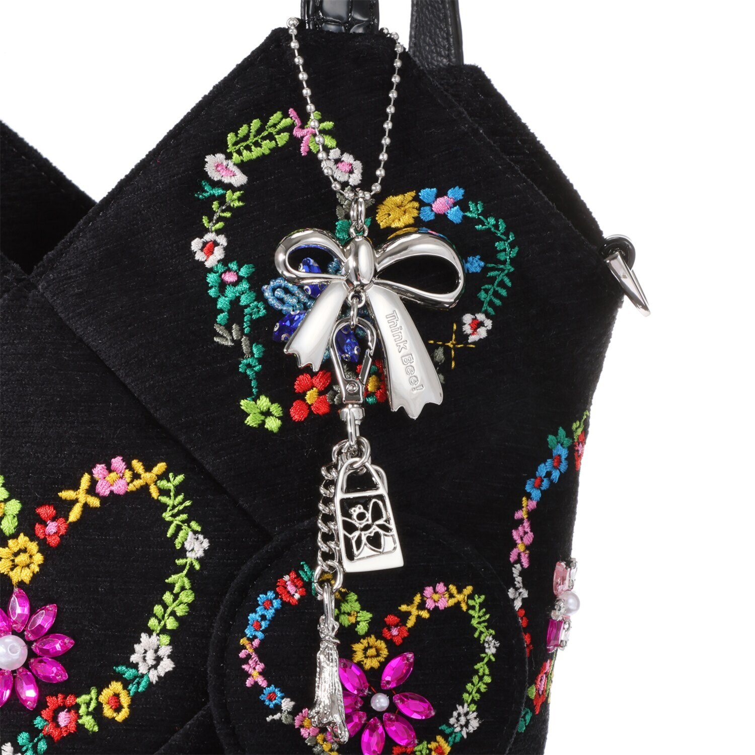 シンクビー！ チャーム付２ウェイバッグ “ピンクエンジェル 　フラワーハート”