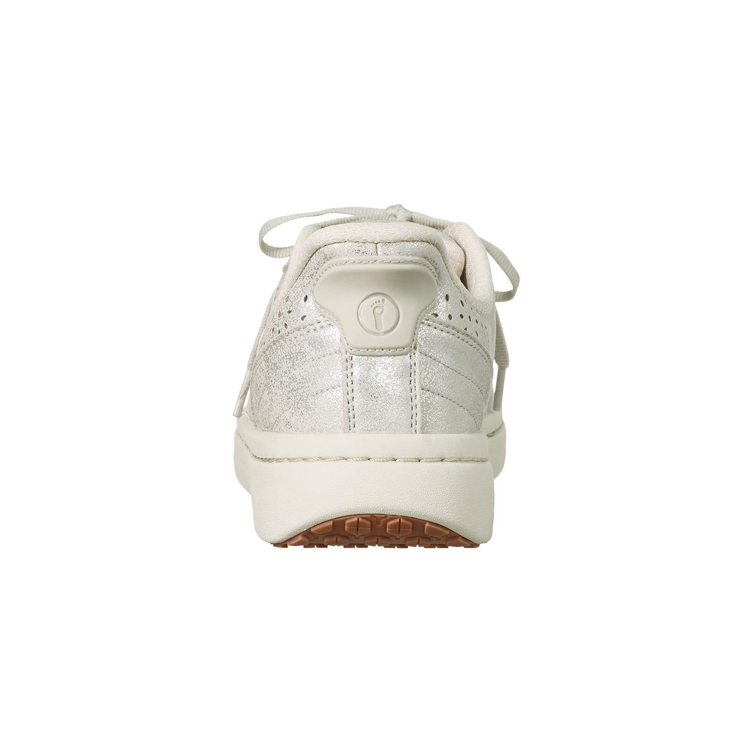 オーソフィート 足の専門家も認める 着脱簡単！歩きやすい！ キラキラ光沢で華やか 花柄パンチングシューズ