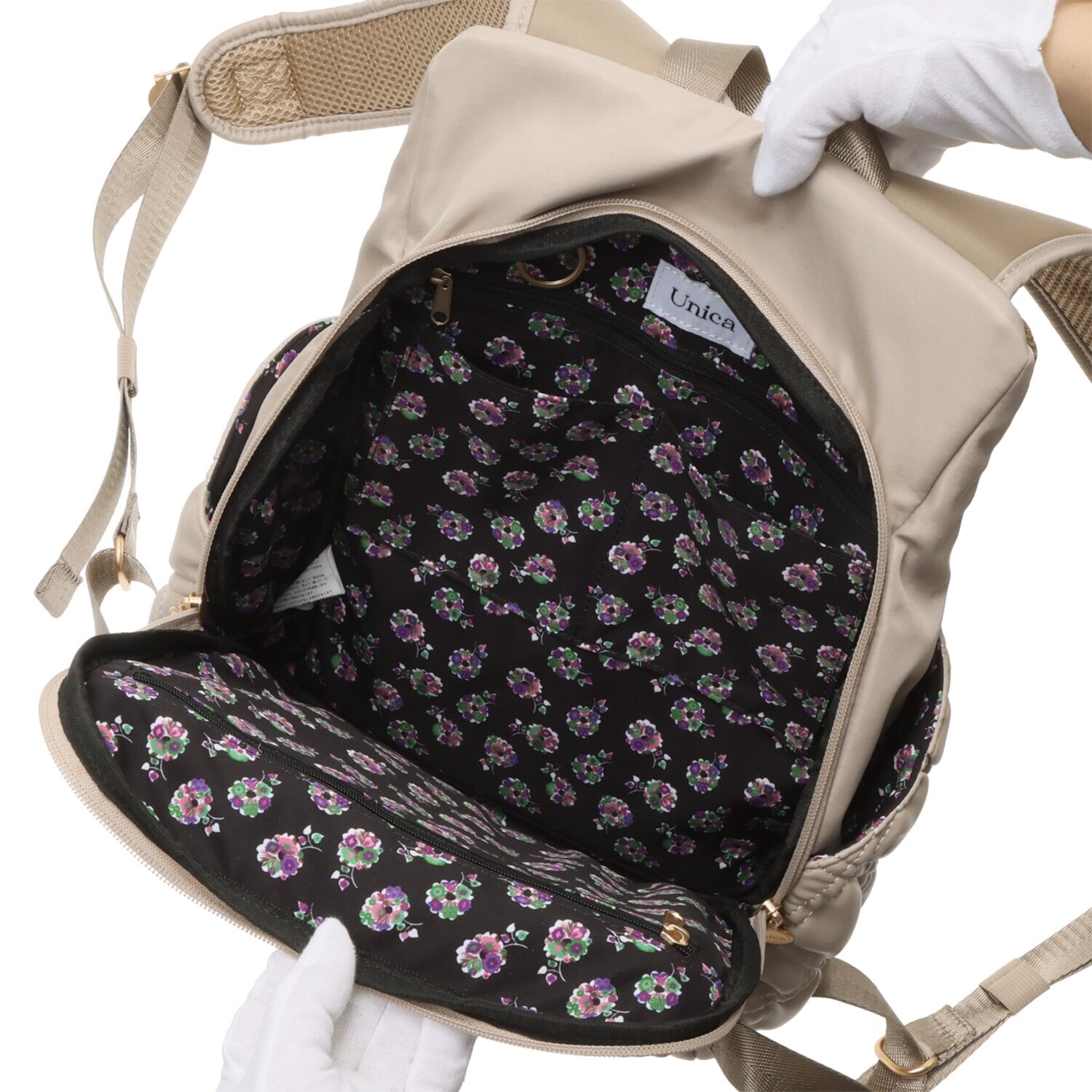 ウニカ 人間工学に基づいた ふんわりキルトポケット リュック ＜トートバッグ付＞