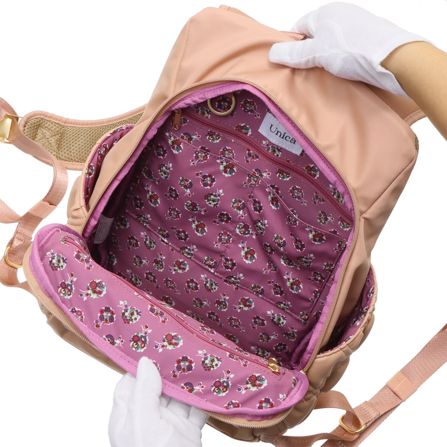 ウニカ 人間工学に基づいた ふんわりキルトポケット リュック ＜トートバッグ付＞