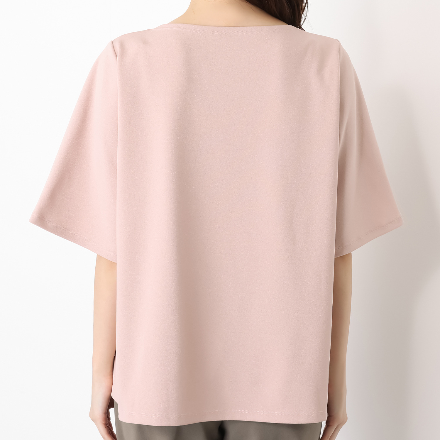 ＴＡＫＵＭＩＢＡ 洗えてシワになりにくい！ ストレッチジョーゼット 日本製 フレアープルオーバー