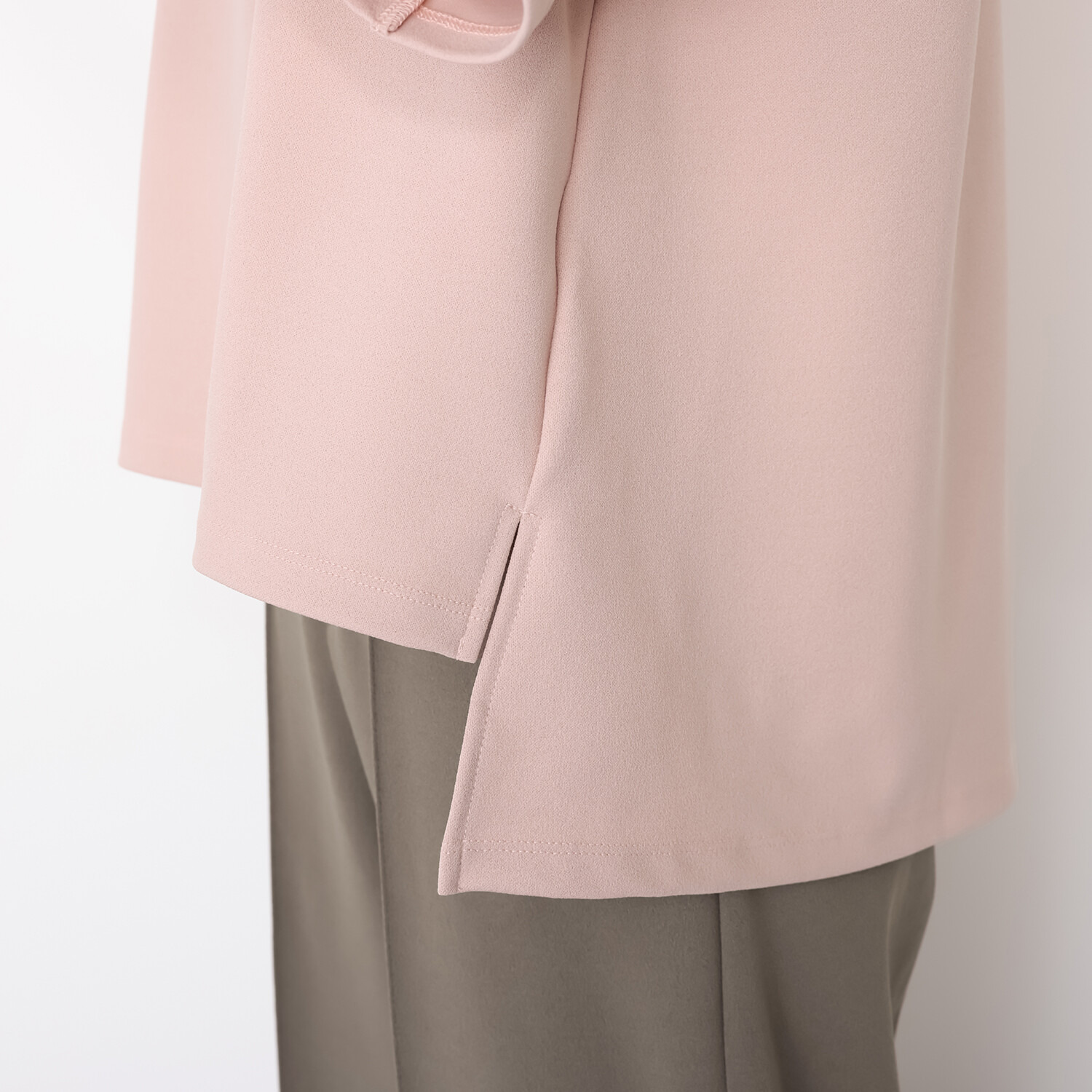 ＴＡＫＵＭＩＢＡ 洗えてシワになりにくい！ ストレッチジョーゼット 日本製 フレアープルオーバー