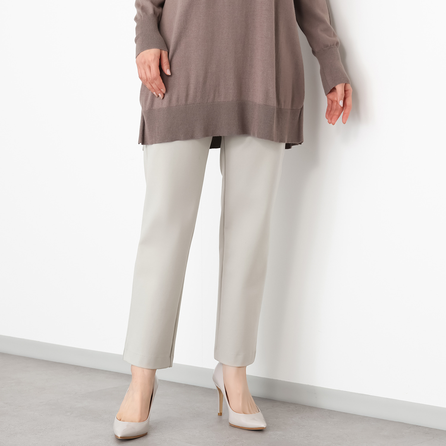 ピーツー 二代目大吟醸 綿混ストレッチ ストレートパンツ