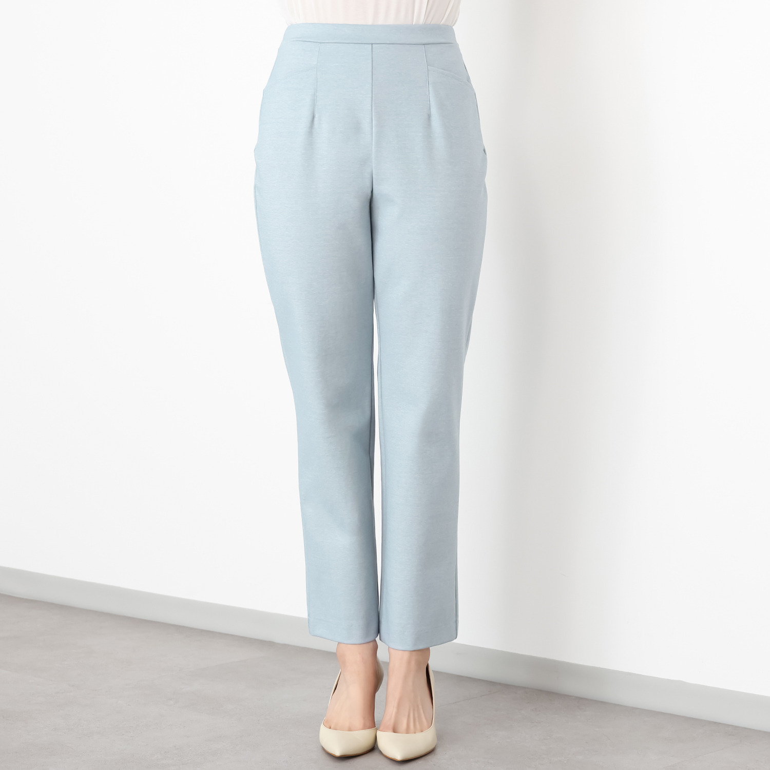 ピーツー 二代目大吟醸 綿混ストレッチ ストレートパンツ